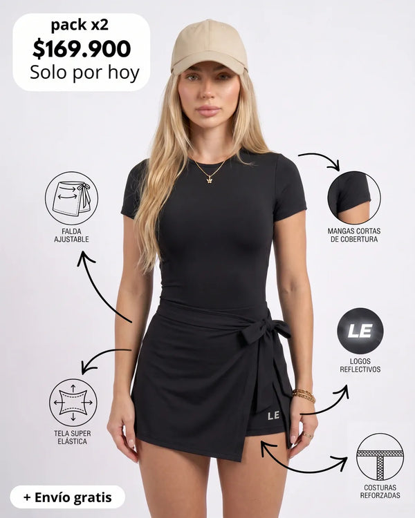ENTERIZO VESTIDO ESSENTIALS CON MANGAS | LUSIAN REF.1169
